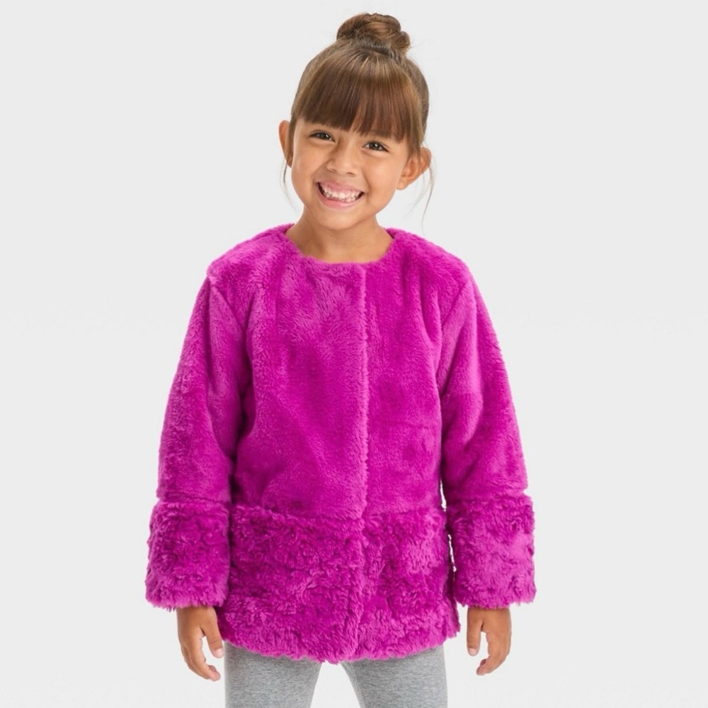 👸🏻ORCHID FAUX FUR GIRLS JACKET